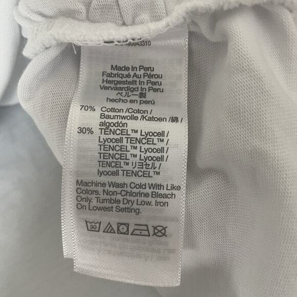 Madewell Side-Cinch Muscle Tee Eyelet White Small NJ787 Casual Classic Basic - Picture 8 of 9